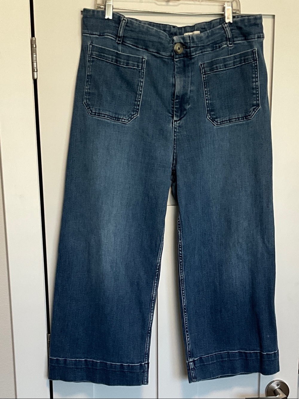 Anthropologie Light Blue Denim Wide-Leg Jeans The Skipper
